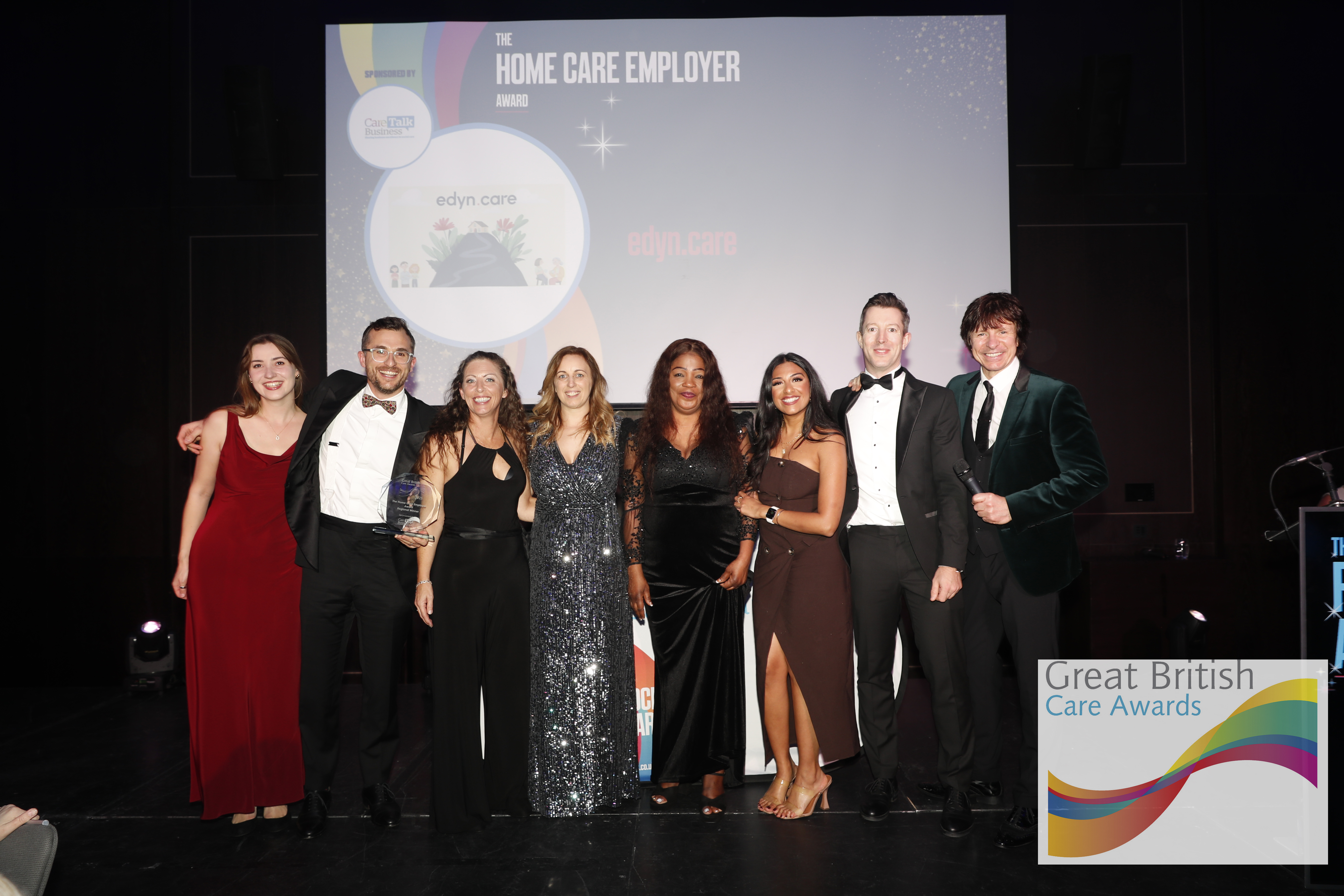Members of the Edyn team together at the Great British Care Awards