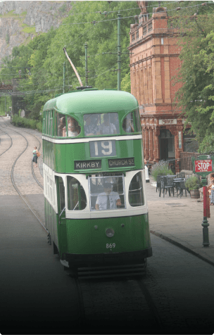 Enjoy a journey through history: Crich Tramway Village