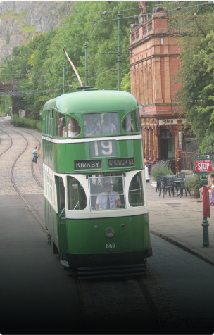 Enjoy a journey through history: Crich Tramway Village